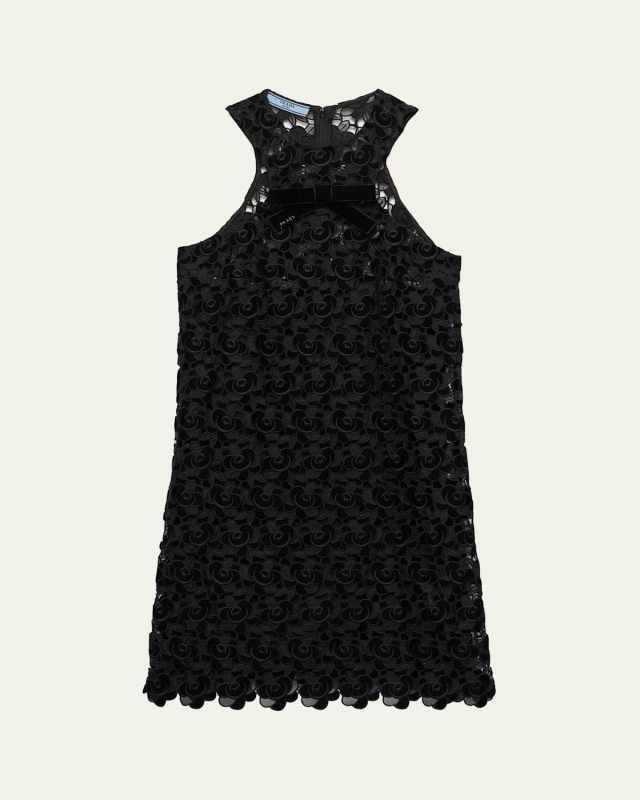 Lace Scallop Mini Dress